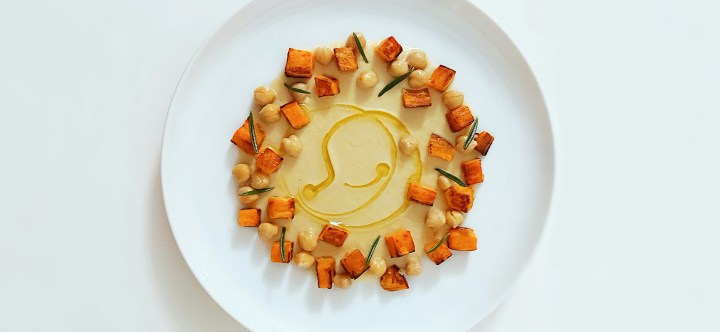 Vellutata di ceci con patate dolci e&nbsp;rosmarino