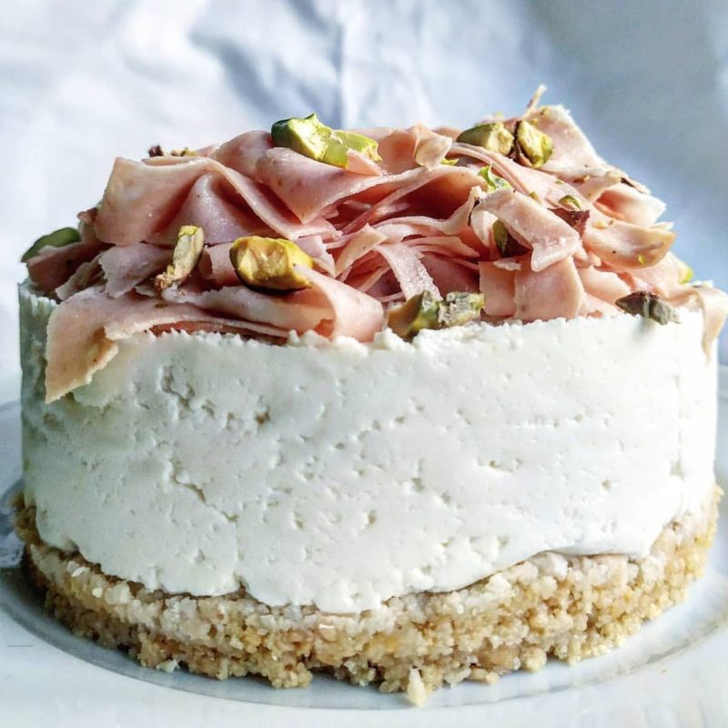 Cheesecake salata alla&nbsp;mortadella