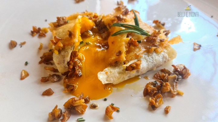 Uova fritte gourmet ai&nbsp;funghi