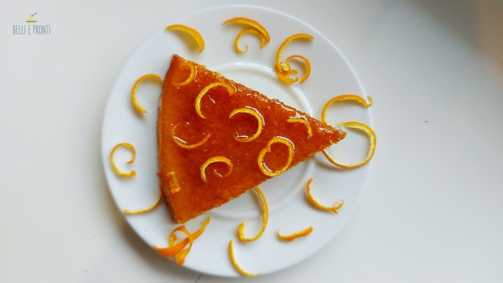 Una fettina del gateau fondant a l'orange