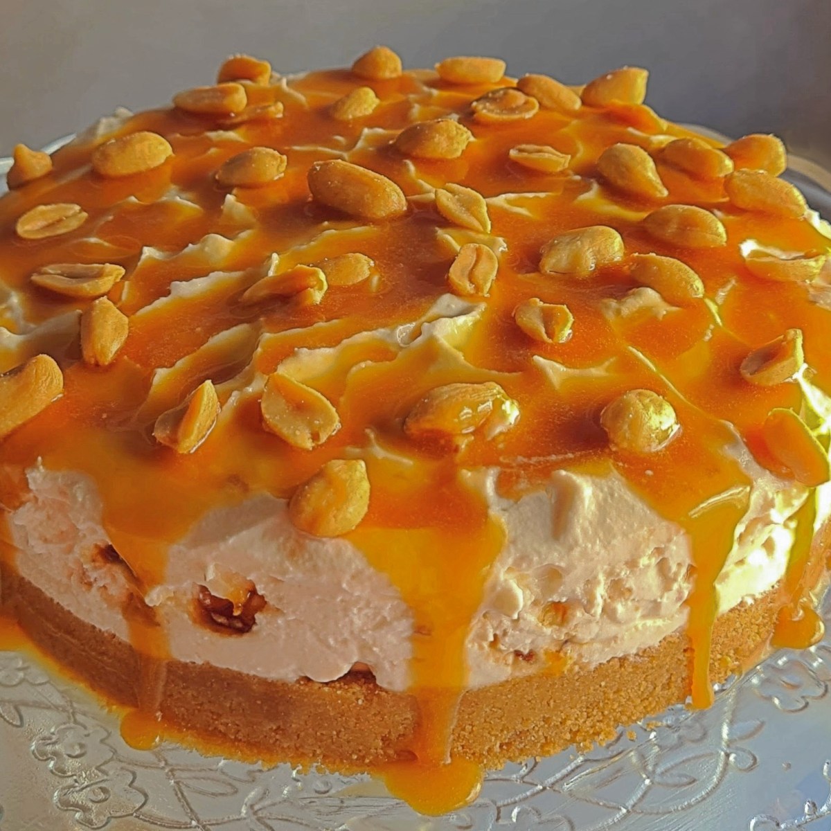 Cheesecake caramello salato e&nbsp;arachidi