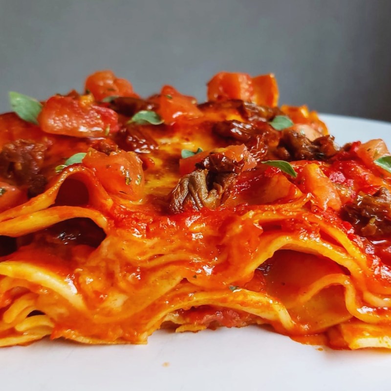 Lasagna ai tre&nbsp;pomodori