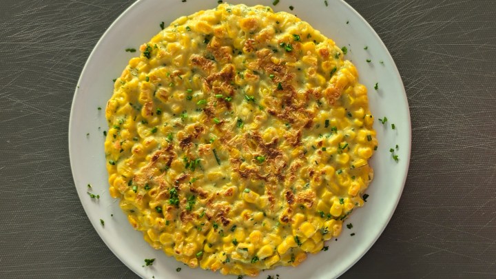 Frittata di mais ed erba&nbsp;cipollina