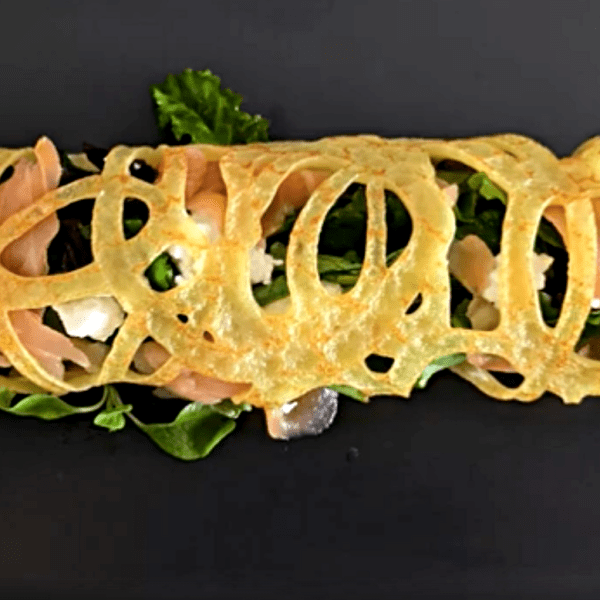 Crepes salate merlettate: ricetta senza&nbsp;uova.
